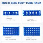 5-Pack Colorful 4-Way Plastic Tube Racks