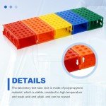 5-Pack Colorful 4-Way Plastic Tube Racks