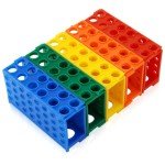 5-Pack Colorful 4-Way Plastic Tube Racks