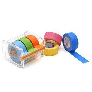 Colorful Rainbow Masking Tape Set with Dispenser