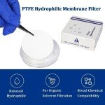 47mm Hydrophilic PTFE Membrane Filters, 0.45µm, 50 Pack