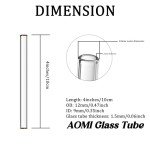 10-Pack Clear Borosilicate Glass Blowing Tubes