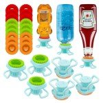 6-Pack Reusable Leak-Proof Bottle Emptying Caps
