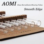 10-Pack Clear Borosilicate Glass Blowing Tubes