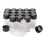 20pcs 3ml Clear Glass Bottles with Caps