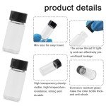 20pcs 3ml Clear Glass Bottles with Caps