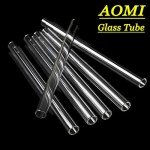 10-Pack Clear Borosilicate Glass Blowing Tubes