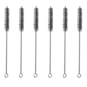 6-Pack Stainless Steel Straw and Bottle Cleaning Brushes