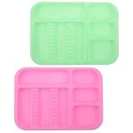 Plastic Compartment Trays for Lab Procedures - 2 Pack