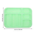 Plastic Compartment Trays for Lab Procedures - 2 Pack