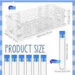 120 Pcs Plastic Test Tubes and Rack Set