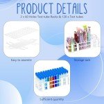 120 Pcs Plastic Test Tubes and Rack Set