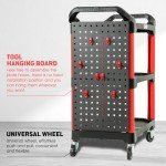3-Tier Rolling Utility Cart for Garage Use