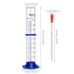 1000ML Thick Glass Graduated Cylinder with Bumper Guard