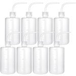 8-Pack 500ml Plastic Squeeze Wash Bottles