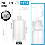 8-Pack 500ml Plastic Squeeze Wash Bottles