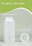 16oz Plastic Sample Bottles with Screw Caps - 2 Pcs