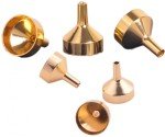 6-Piece Mini Metal Funnels for Filling Bottles