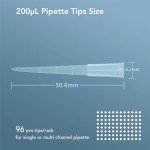 VISOSCI 200UL Yellow Pipette Tips - 96 Pack