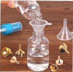 6-Piece Mini Metal Funnels for Filling Bottles