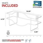 White Metal Gloves Dispenser - 2 Pack