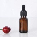 40 Pack Amber Glass Dropper Bottles - 1/2 oz