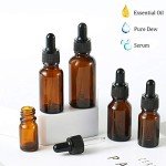 40 Pack Amber Glass Dropper Bottles - 1/2 oz