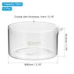 150ml Borosilicate Glass Crystallizing Dishes - 2 Pack