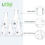 Narrow Mouth Borosilicate Erlenmeyer Flasks, 5 Sizes