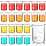 20 Pcs Heavy Duty Glass Lab Beakers 250ml