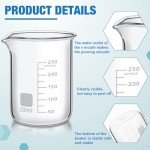 20 Pcs Heavy Duty Glass Lab Beakers 250ml