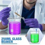 20 Pcs Heavy Duty Glass Lab Beakers 250ml