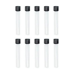 10-Pack of 12x75mm Glass Test Tubes with Caps
