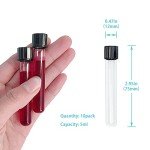 10-Pack of 12x75mm Glass Test Tubes with Caps