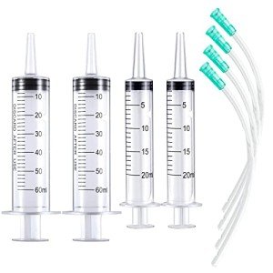 DFYOUHOME 60ml & 20ml Plastic Syringes Set