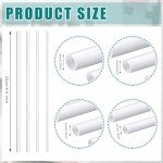 Outus 80 Pcs White Hollow Plastic Rods for Crafts