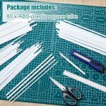 Outus 80 Pcs White Hollow Plastic Rods for Crafts