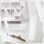 Outus 80 Pcs White Hollow Plastic Rods for Crafts