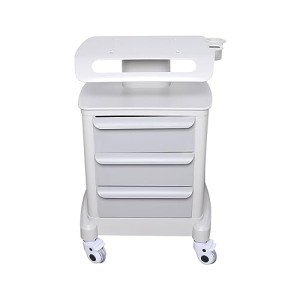 Dental Lab Mobile Trolley with 4 Wheels and Drawers