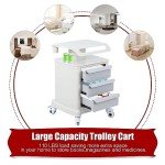 Dental Lab Mobile Trolley with 4 Wheels and Drawers