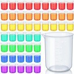 Tanlade 48 Pcs Clear Plastic Lab Beakers