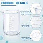Tanlade 48 Pcs Clear Plastic Lab Beakers