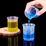 Tanlade 48 Pcs Clear Plastic Lab Beakers