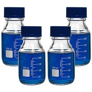 Karter Scientific 250ml Borosilicate Glass Bottles (4 Pack)