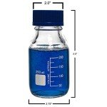 Karter Scientific 250ml Borosilicate Glass Bottles (4 Pack)