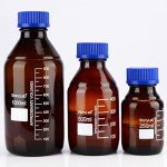 Amber Glass Graduated Media Storage Bottles, 250 ml