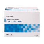 McKesson 5 mL Non-Sterile Transfer Pipettes, 500 Count