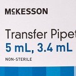 McKesson 5 mL Non-Sterile Transfer Pipettes, 500 Count