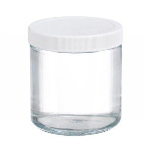 Wheaton 16oz Clear Glass Jar with Screw Caps