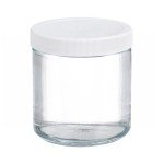 Wheaton 16oz Clear Glass Jar with Screw Caps